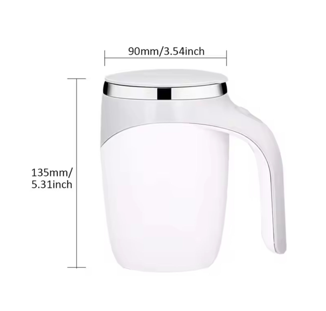 TAZA MUG MEZCLADORA MAGNETICA RECARGABLE