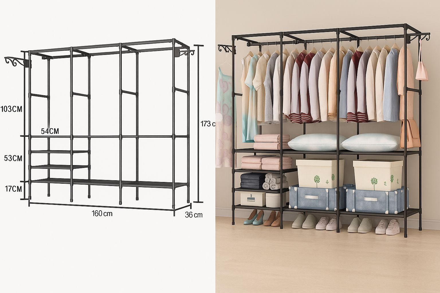 Organizador de Ropa y Zapatos - Multifuncional